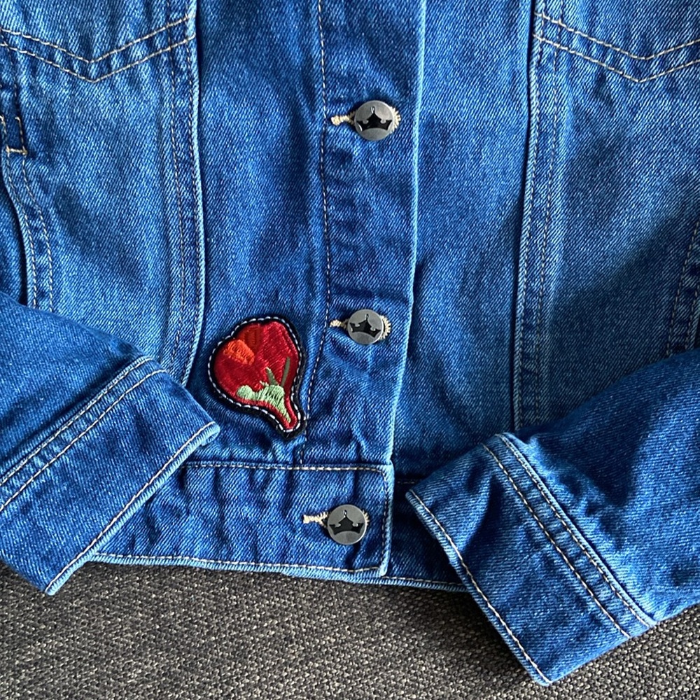 Disney store ily 4ever girls Belle denim jacket size 7/8 EUC! - Picture 11 of 12